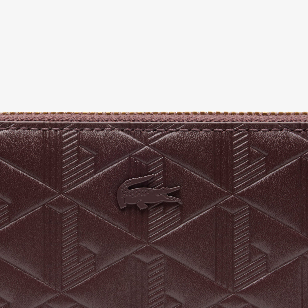 Maheki Zipped Embossed Leather Billfold