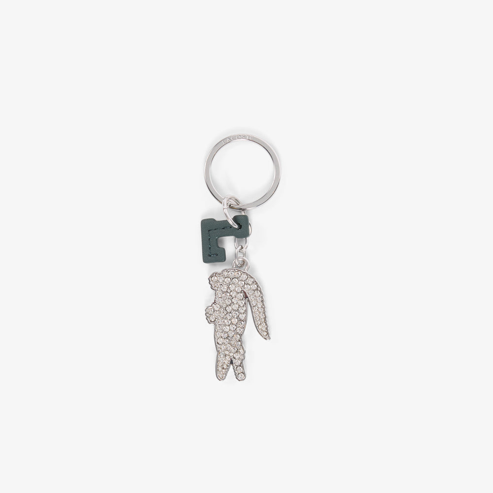 Diamanté Crocodile L Charms Key Ring