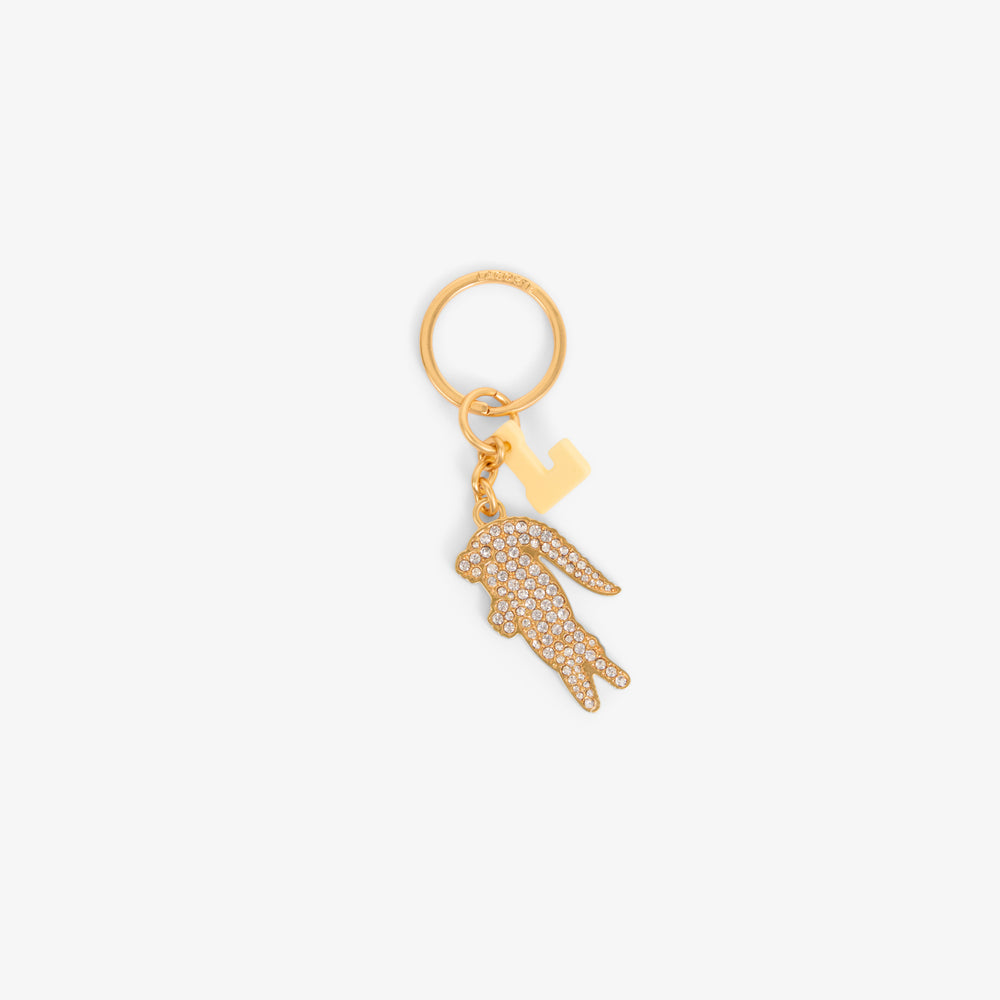 Diamanté Crocodile L Charms Key Ring