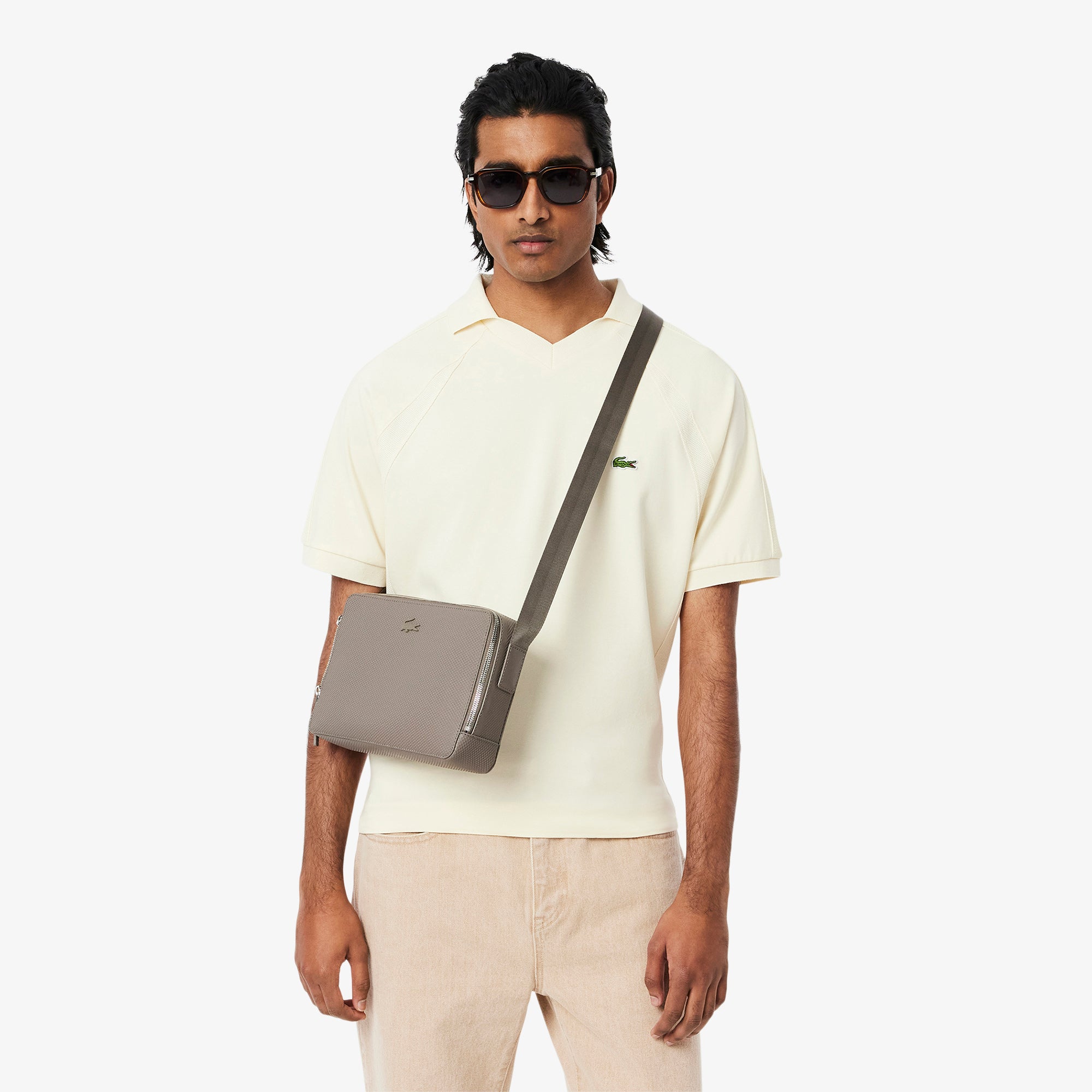 Chantaco Piqué Leather Reporter Bag – Lacoste ZA