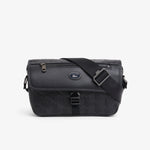 Small Monogram Leather Flap Satchel