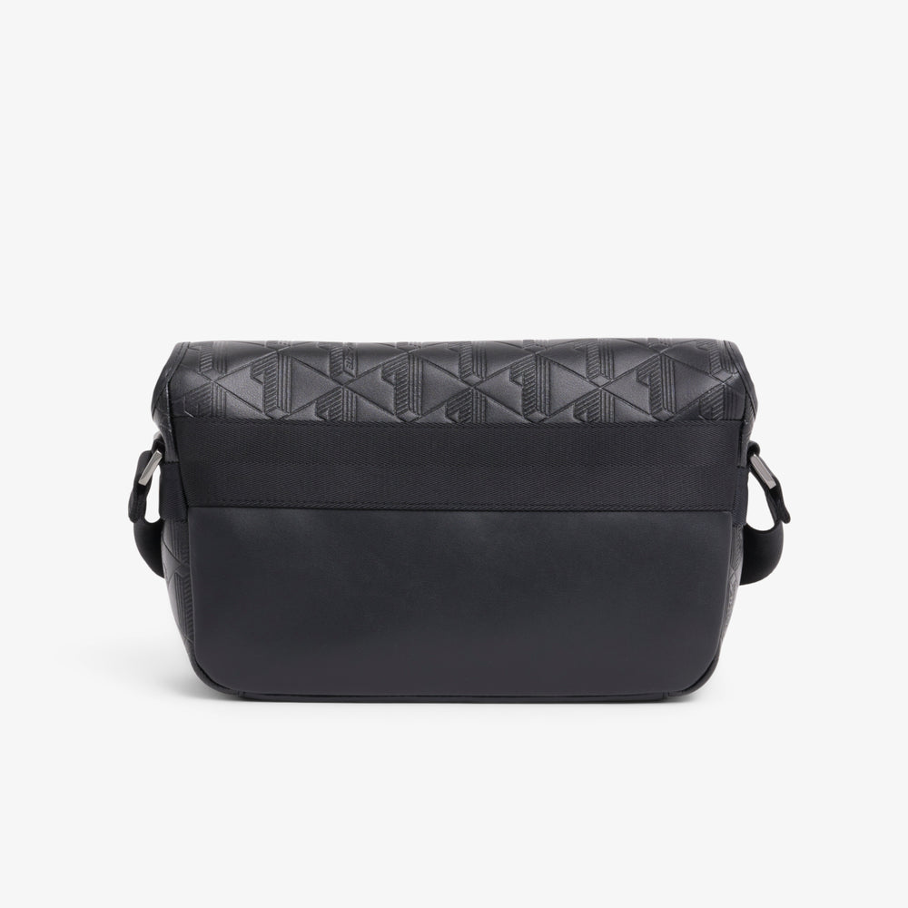 Small Monogram Leather Flap Satchel