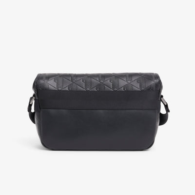 Small Monogram Leather Flap Satchel