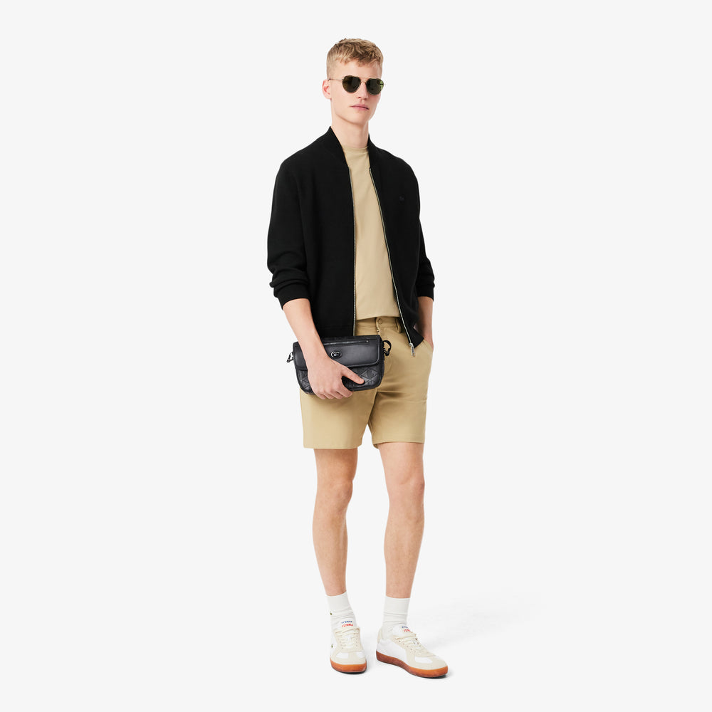 Small Monogram Leather Flap Satchel