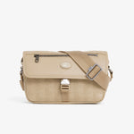 Small Monogram Leather Flap Satchel