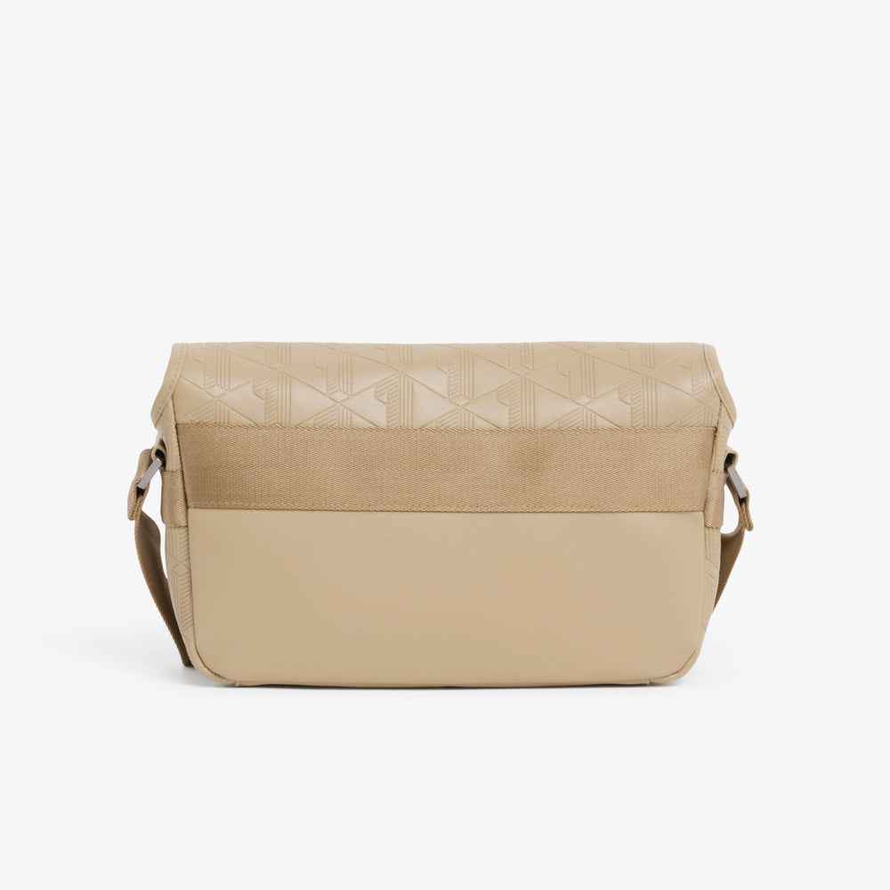 Small Monogram Leather Flap Satchel