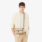 Small Monogram Leather Flap Satchel