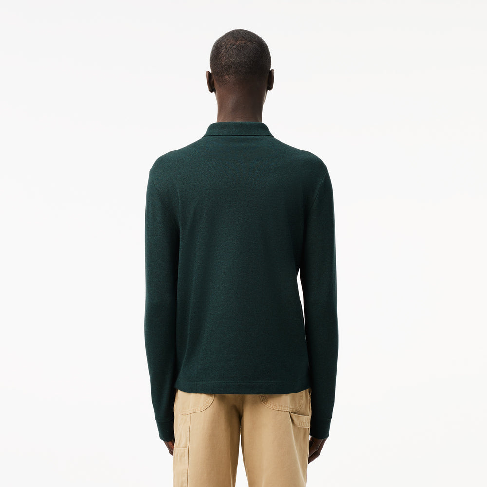 Smart Paris long sleeve stretch cotton Polo Shirt