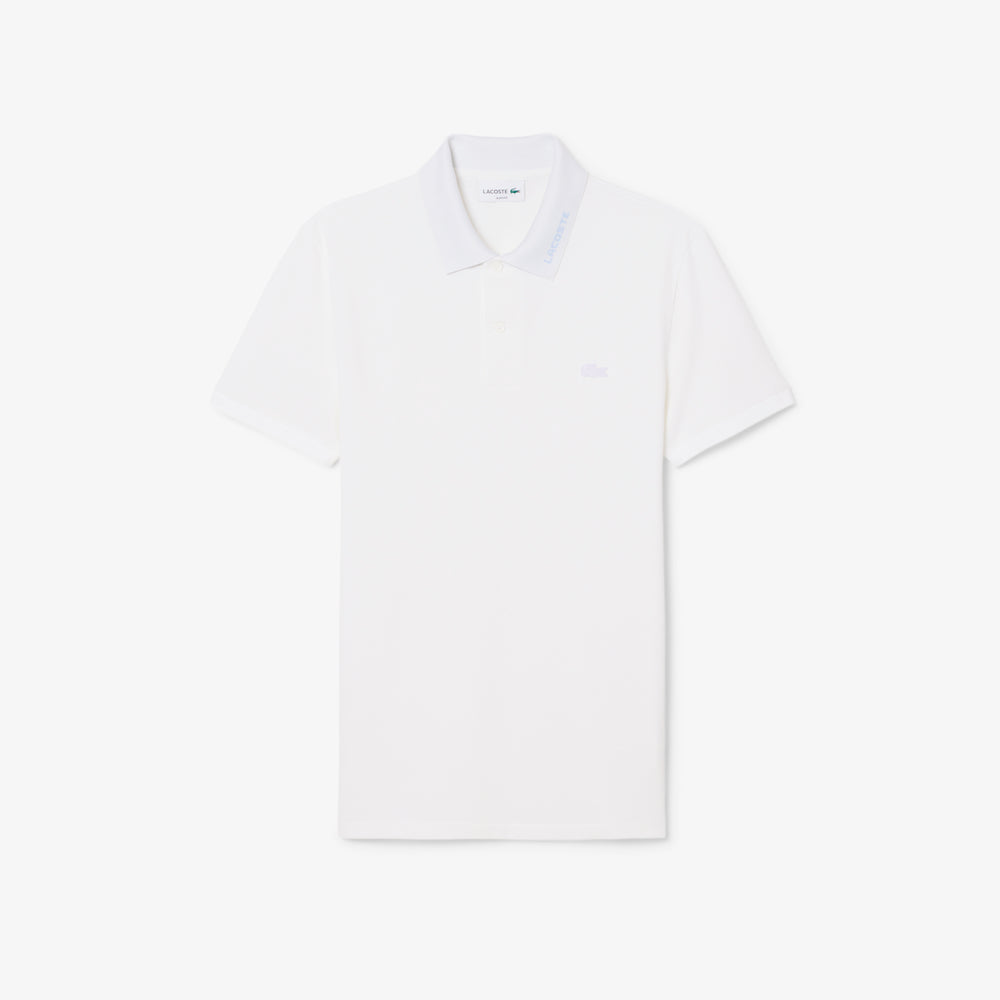 Slim Fit Jacquard Branded Piqué Commuter Polo Shirt
