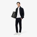 Slim Fit Jacquard Branded Piqué Commuter Polo Shirt