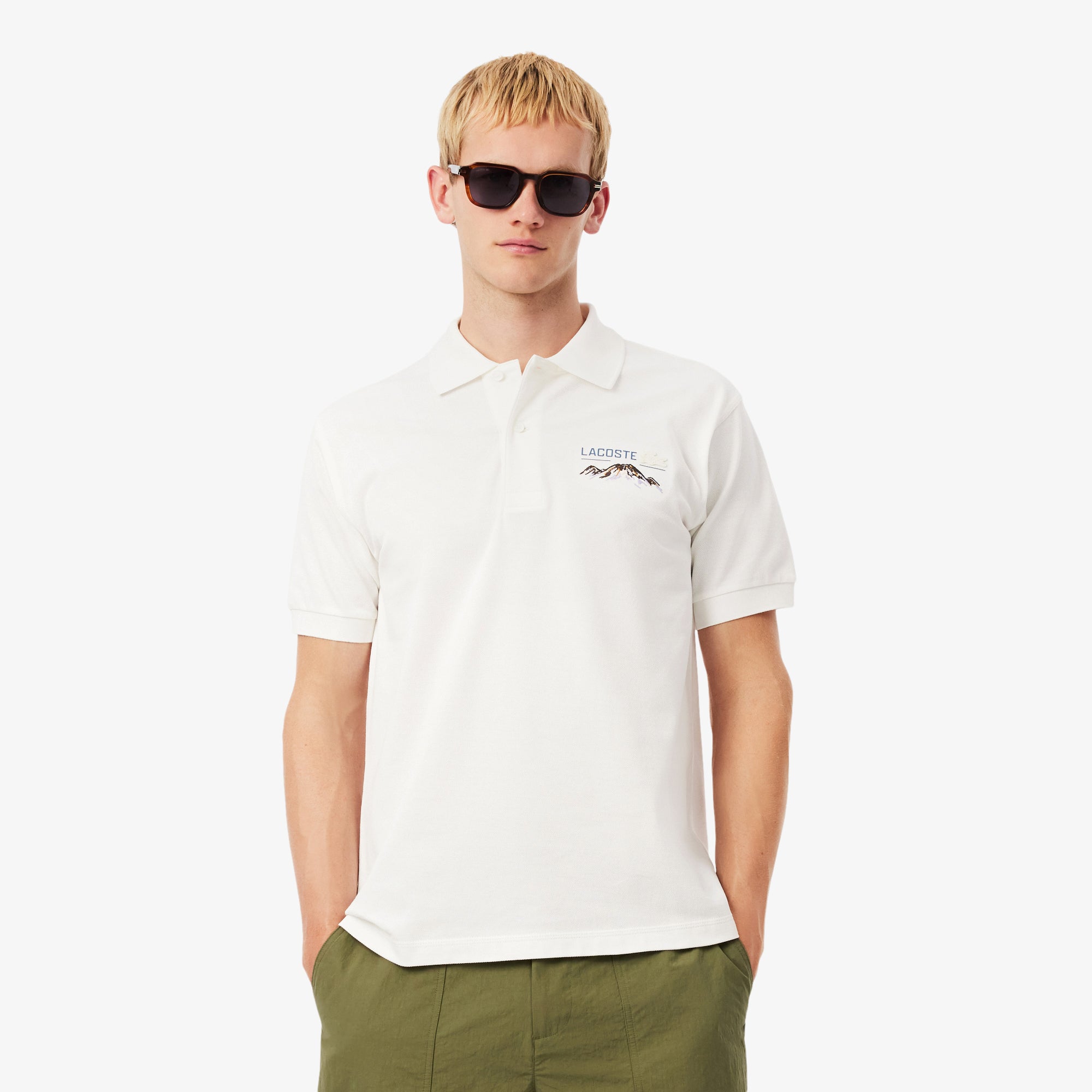 Classic Fit Embroidered Motif Piqué Polo Shirt – Lacoste ZA