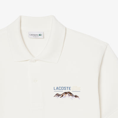 Classic Fit Embroidered Motif Piqué Polo Shirt