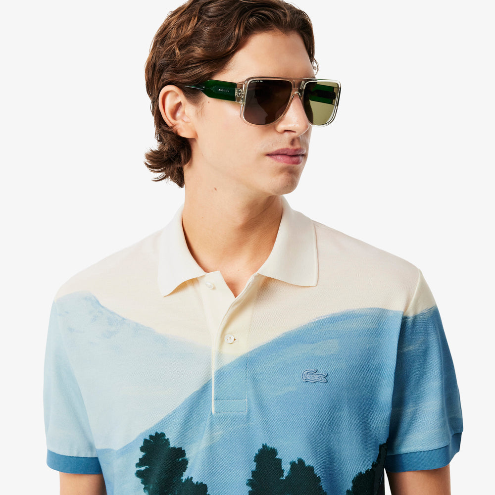Classic Fit Printed Petit Piqué Polo Shirt