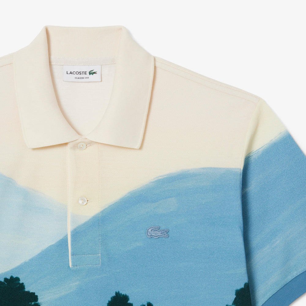 Classic Fit Printed Petit Piqué Polo Shirt