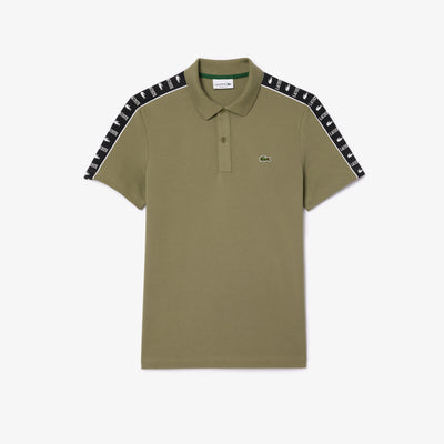 Contrast Stripe Piqué Polo Shirt