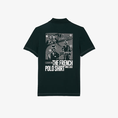 Back and Front Print Lacoste Movement Polo Shirt