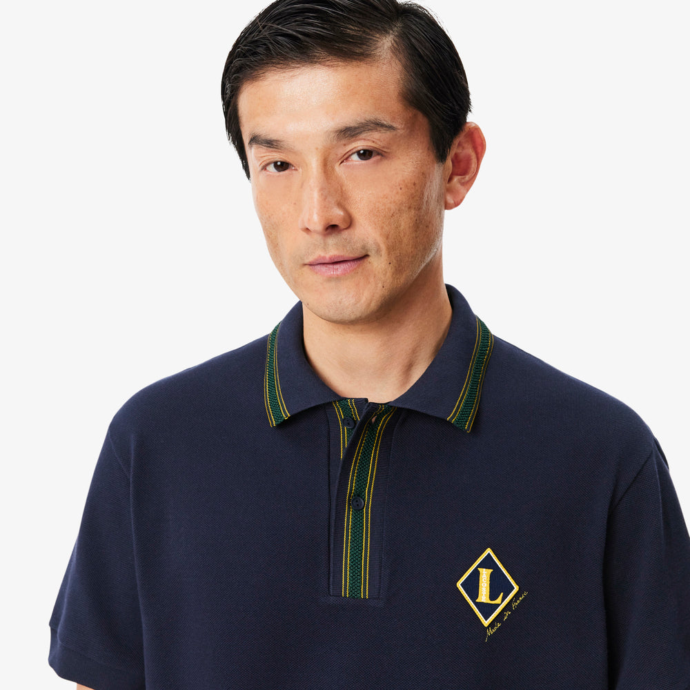 Classic Fit French Made Badge Accent Polo Shirt
