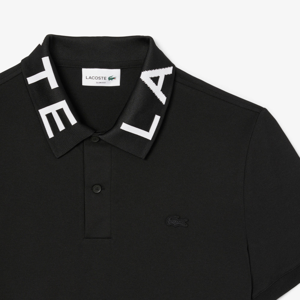 Slim Fit Jacquard Branded Polo Shirt