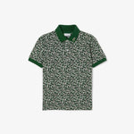 Crocodile Print Piqué Polo Shirt