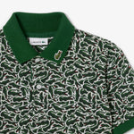 Crocodile Print Piqué Polo Shirt