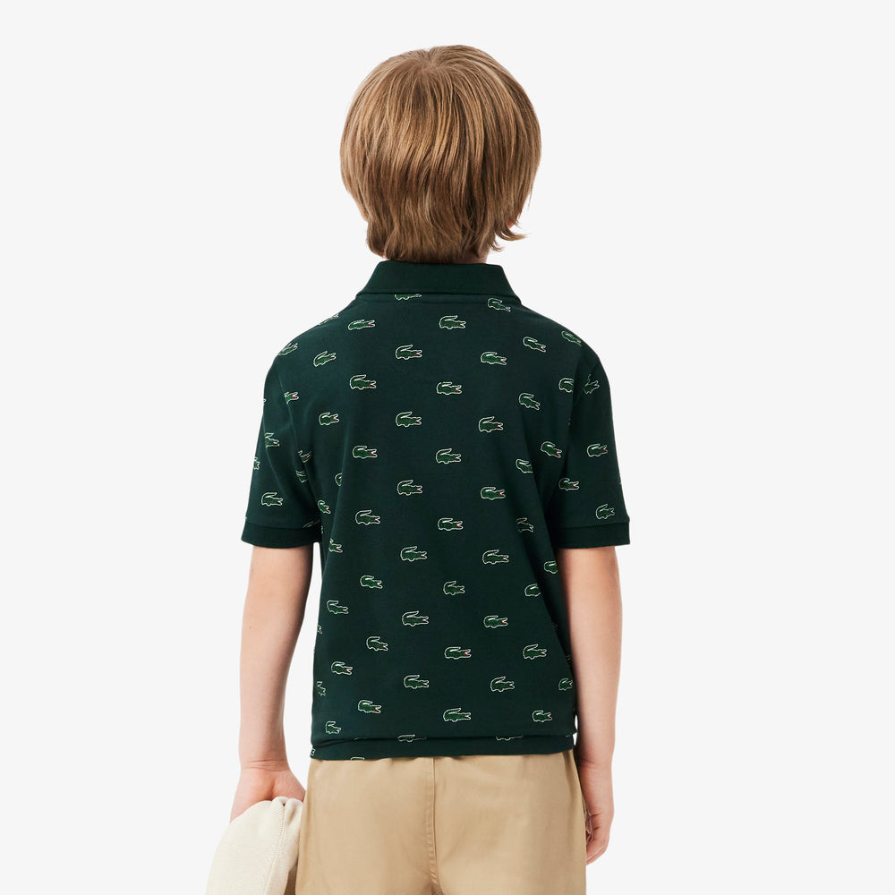 Printed Petit Piqué Polo Shirt