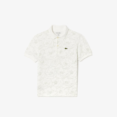 Flower Print Holiday Polo Shirt