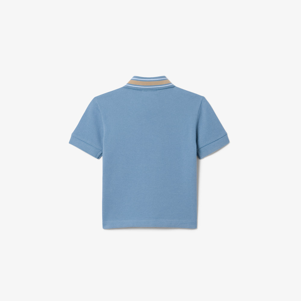 Stripe Collar Petit Piqué Polo Shirt