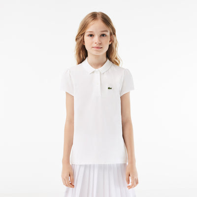 Scalloped Collar Mini Piqué Polo Shirt