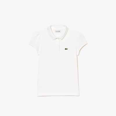 Scalloped Collar Mini Piqué Polo Shirt