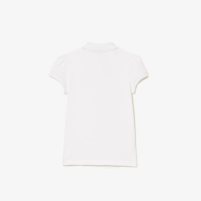 Scalloped Collar Mini Piqué Polo Shirt