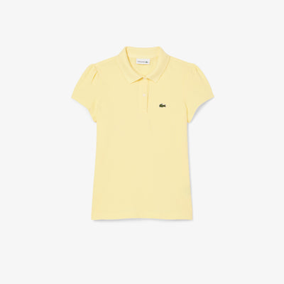 Scalloped Collar Mini Piqué Polo Shirt