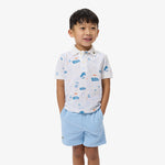 Mini Piqué Printed Polo Shirt