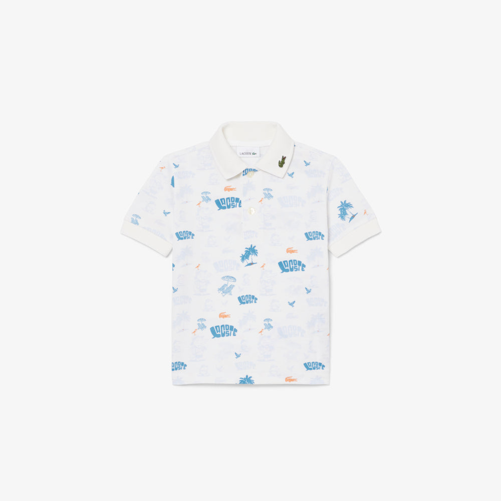 Mini Piqué Printed Polo Shirt