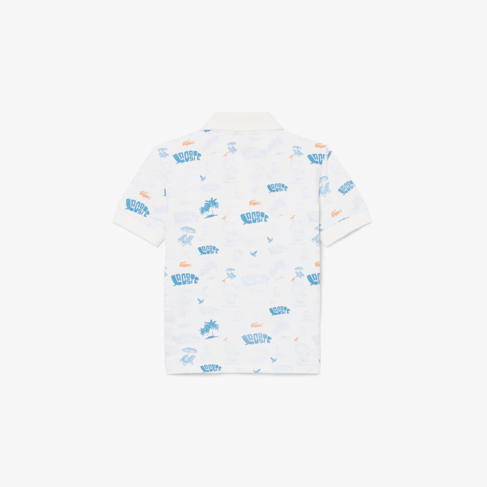 Mini Piqué Printed Polo Shirt