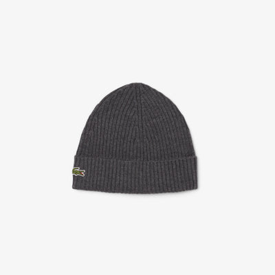Rib Knit Brushed Wool Beanie