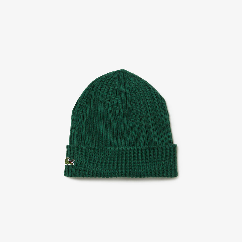 Rib Knit Brushed Wool Beanie