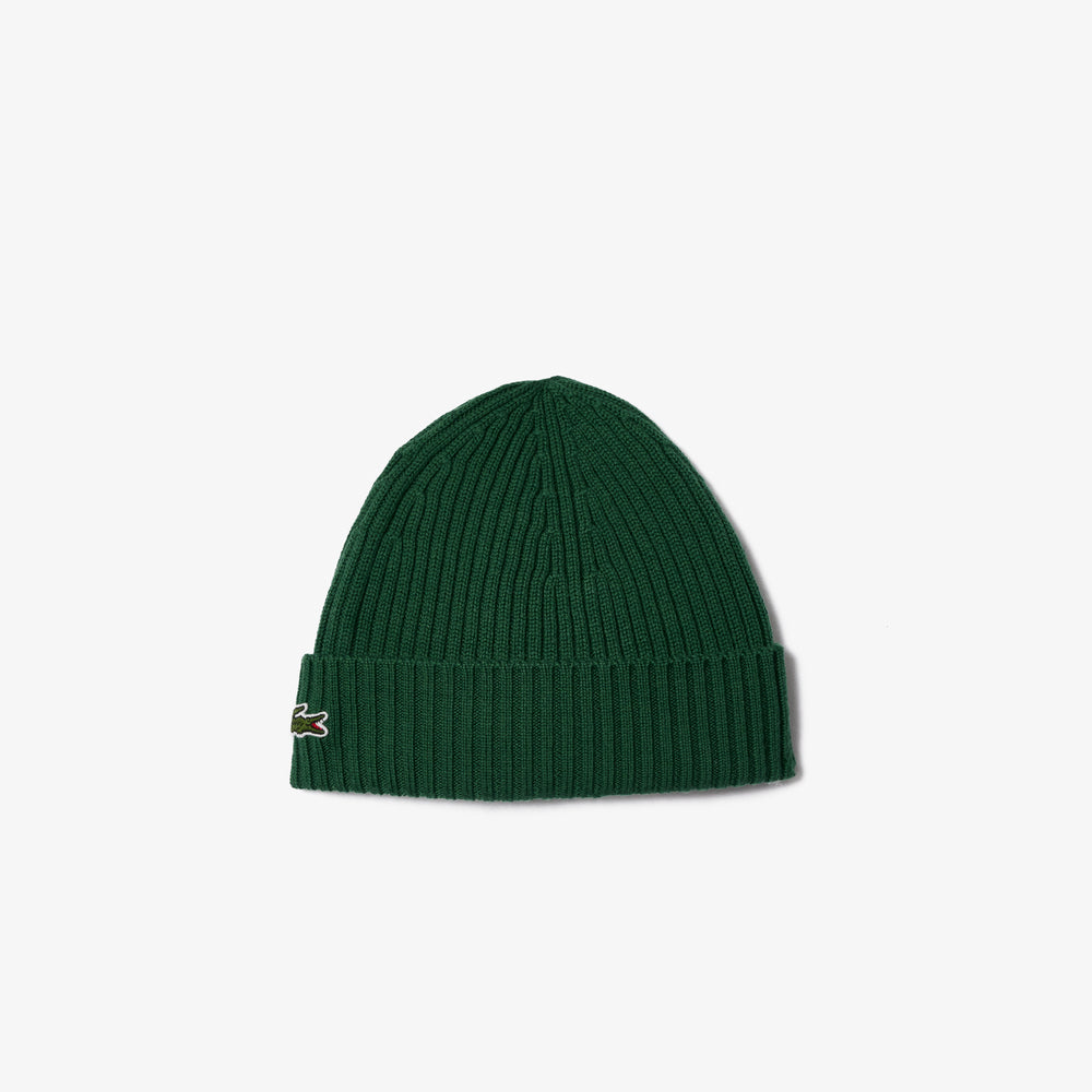 Rib Knit Brushed Wool Beanie