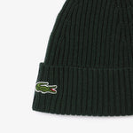 Rib Knit Brushed Wool Beanie
