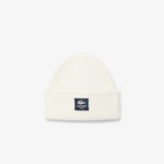 Ribbed Cotton Badge Beanie