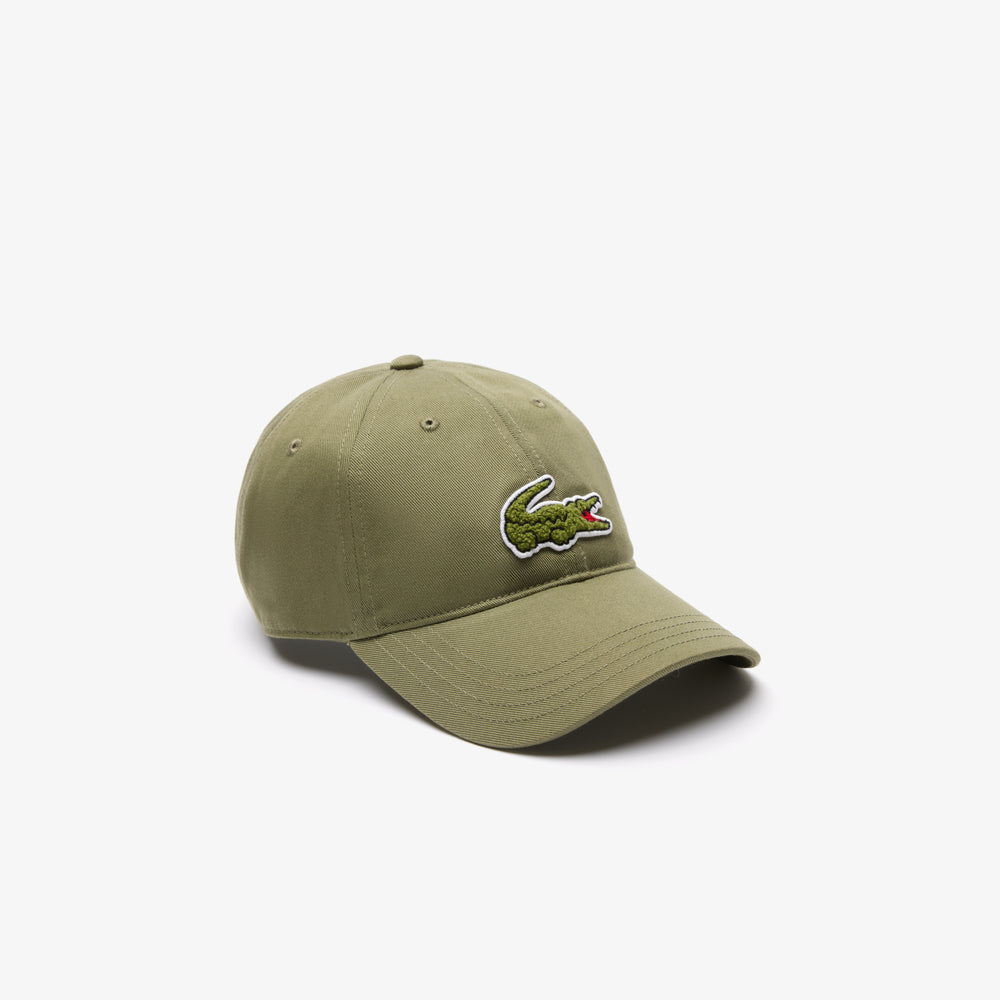 Crocodile Badge Cotton Twill Cap