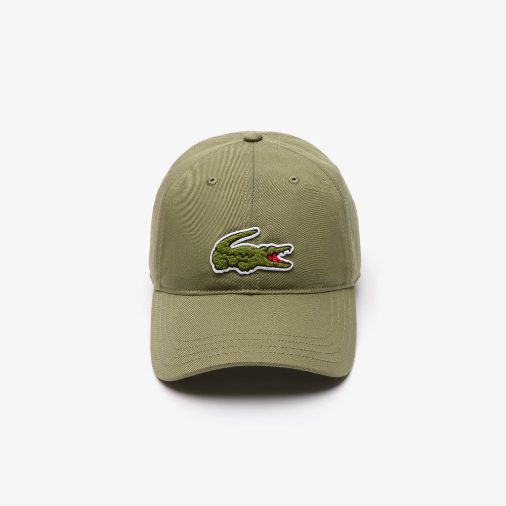 Crocodile Badge Cotton Twill Cap