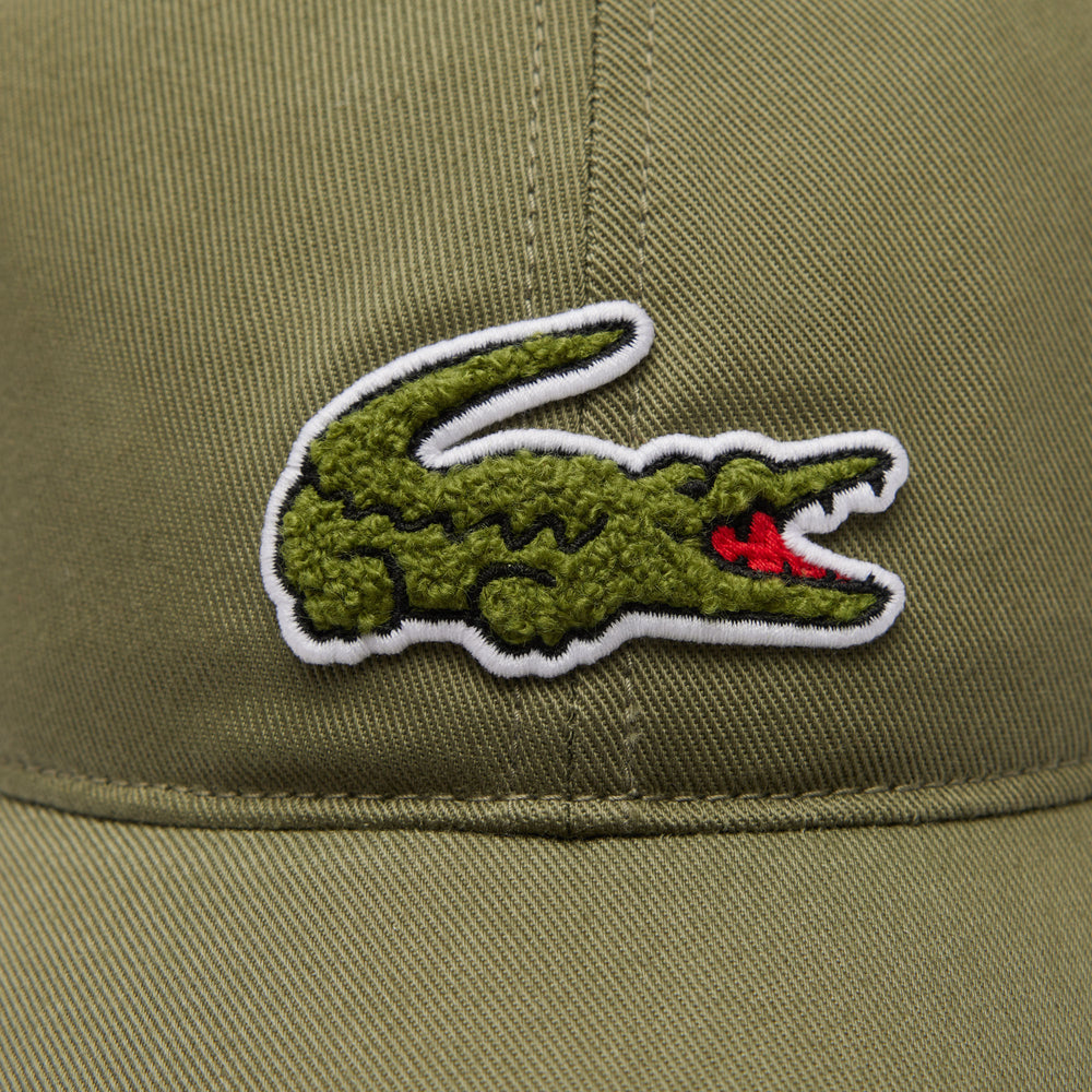 Crocodile Badge Cotton Twill Cap