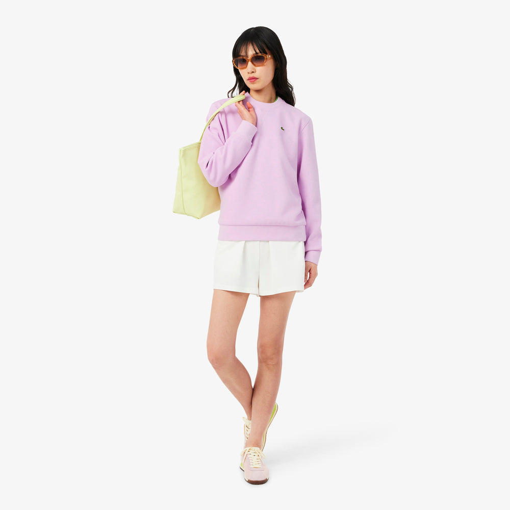 Relaxed Fit Piqué Crew Neck Sweatshirt