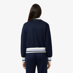 Zipped Stripe Accent Sweatshirt