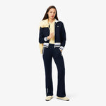 Zipped Stripe Accent Sweatshirt