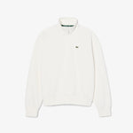 High Neck Zipped Piqué Sweatshirt
