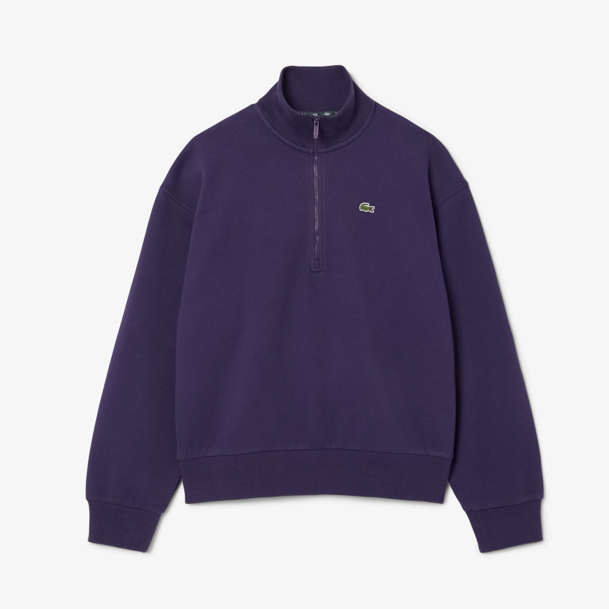 High Neck Zipped Piqué Sweatshirt – Lacoste ZA