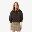 Oversized Fleece Polo Collar Sweatshirt