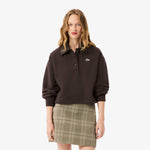 Oversized Fleece Polo Collar Sweatshirt