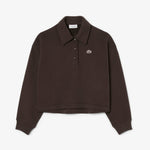 Oversized Fleece Polo Collar Sweatshirt